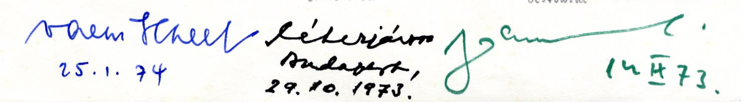 Stefan Olszowski & Janos Peter & Walter Scheel Autographs