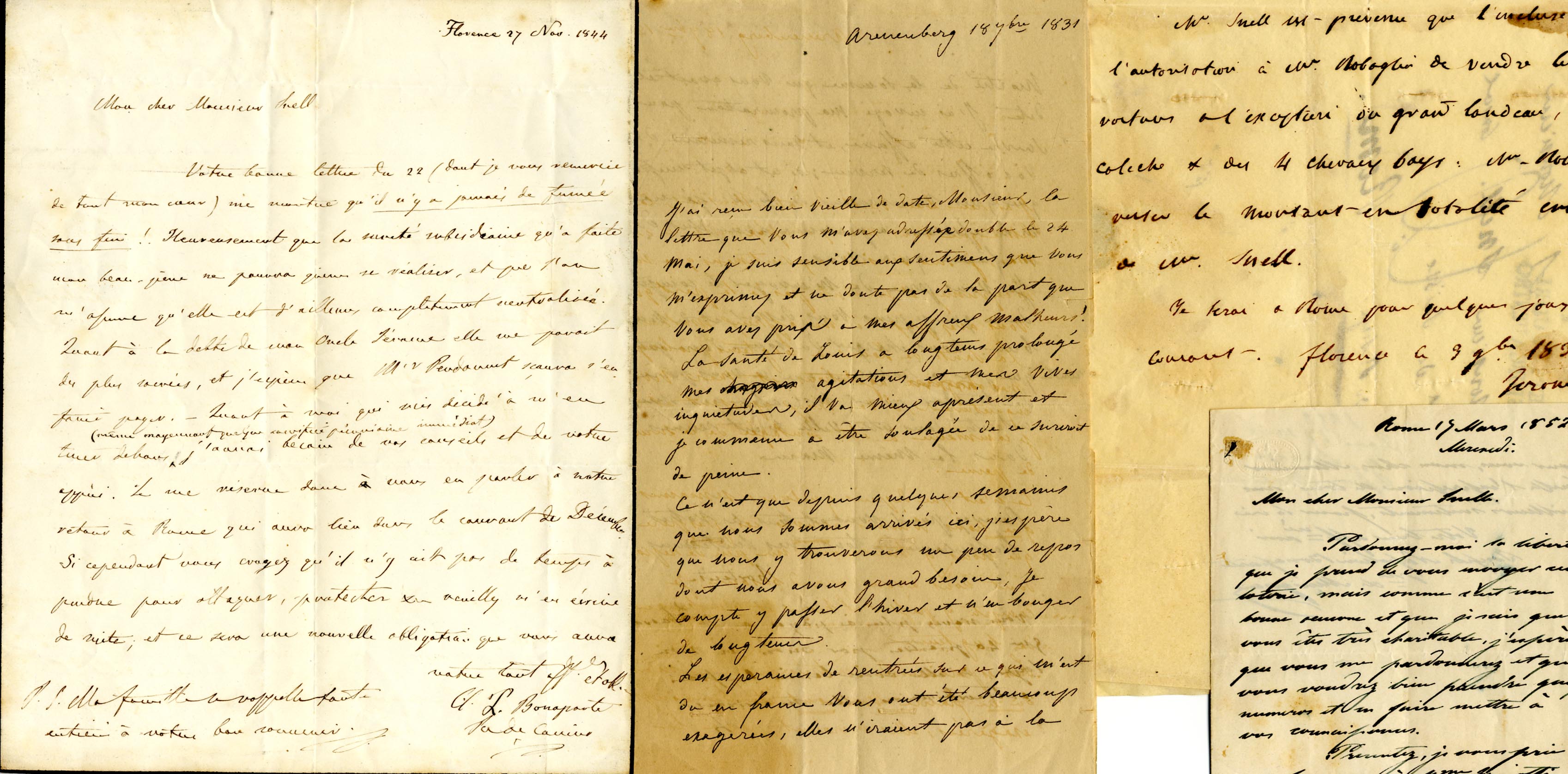 Napoléon Bonaparte family (4) Autographs