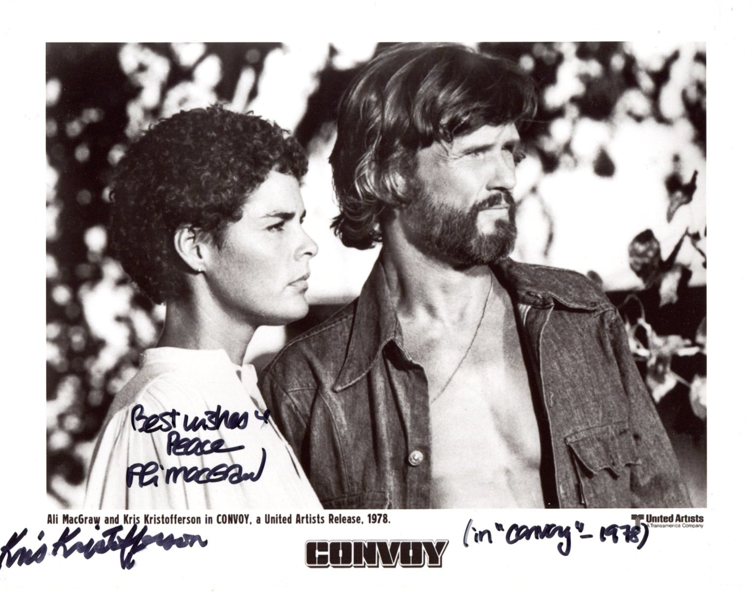 Ali MacGraw & Kris Kristofferson Autogramme