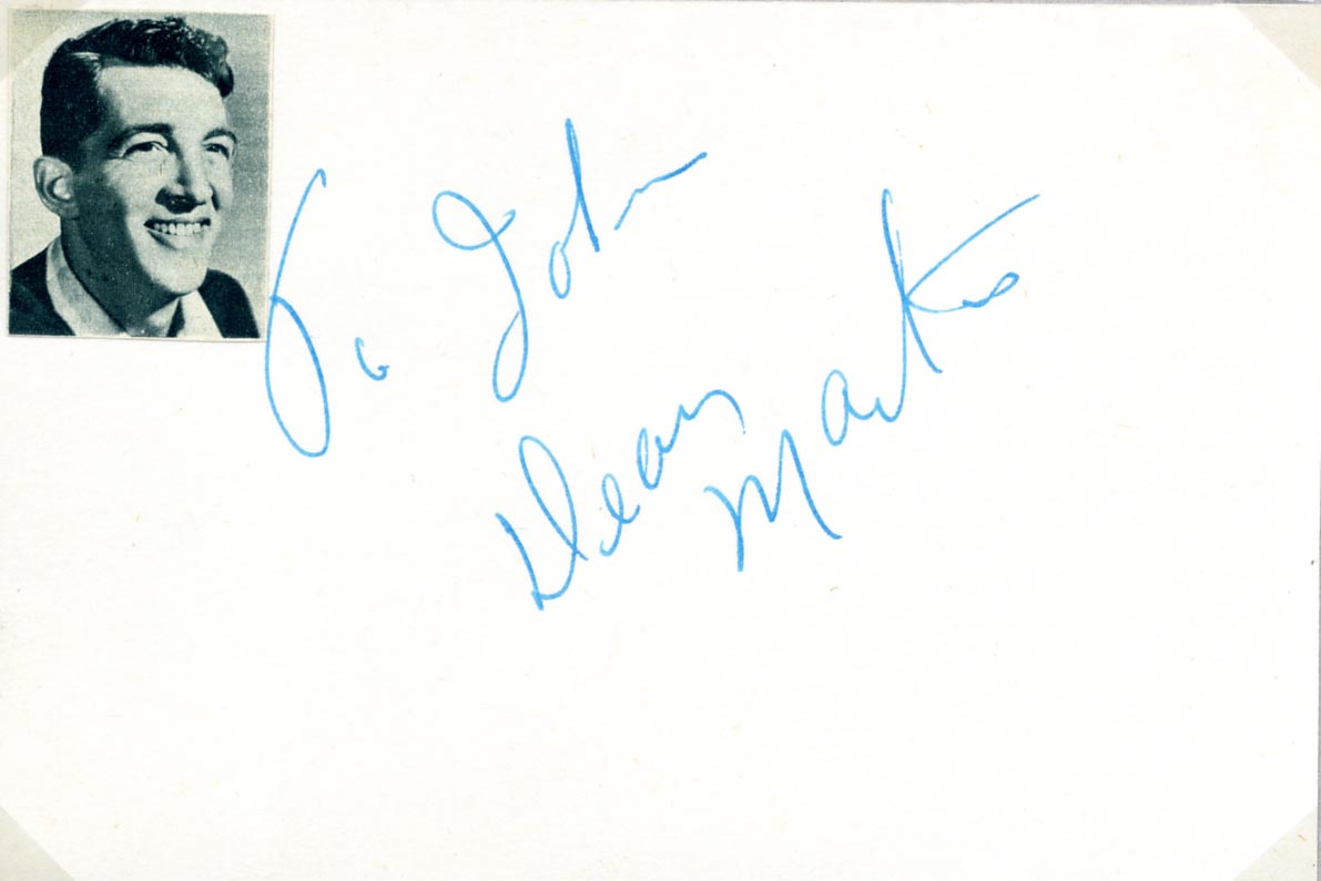 Dean Martin & Jerry Lewis Autographs