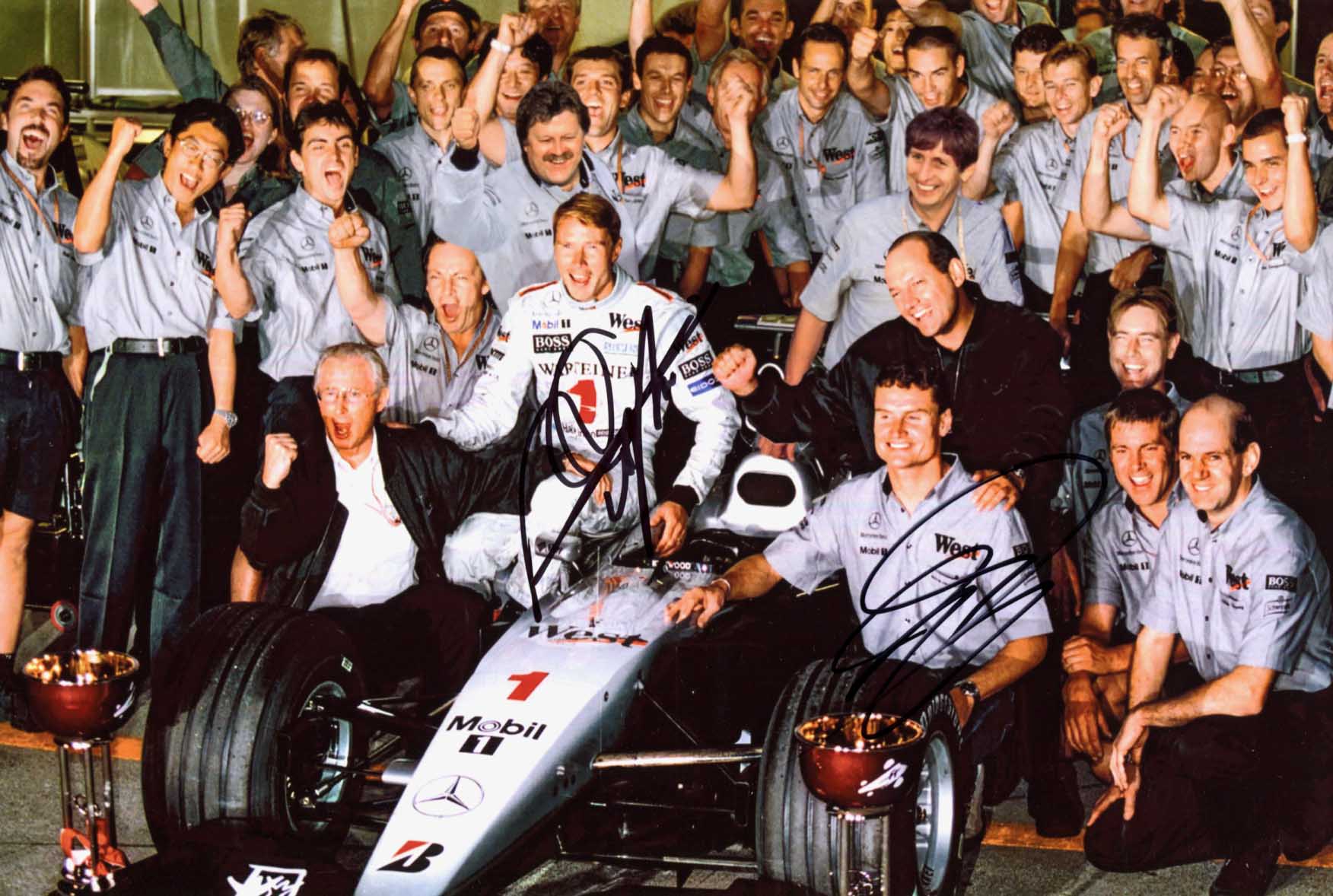 Mika & David Häkkinen & Coulthard Autograph Autogramm | ID 15944375042429