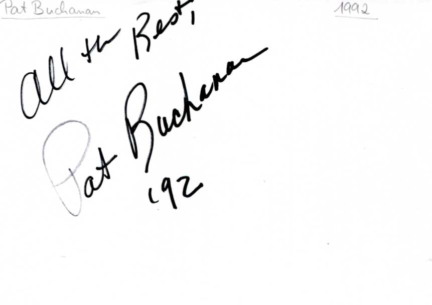 Patrick Joseph Buchanan Autograph Autogramm | ID 15953500864893