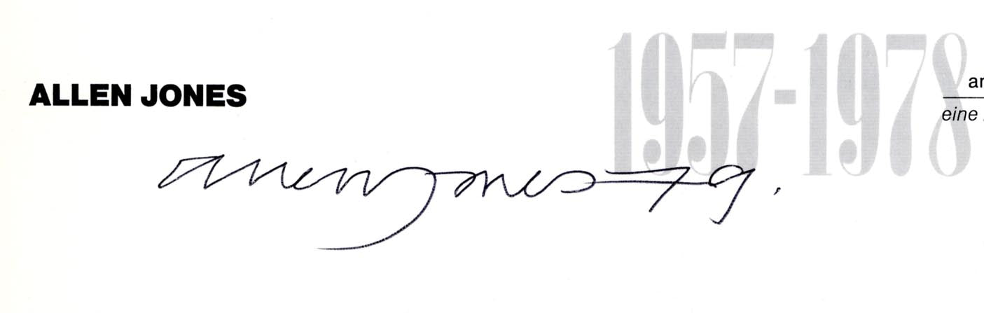 Allen Jones Autograph