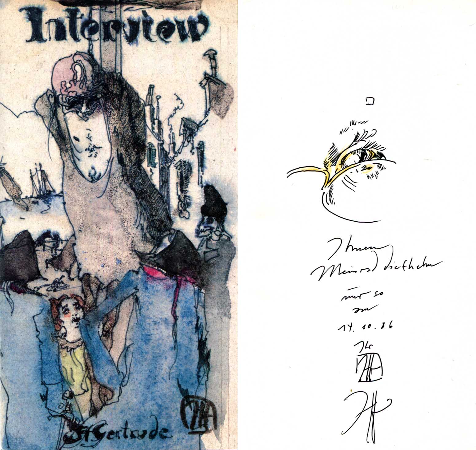 Horst Janssen Autograph
