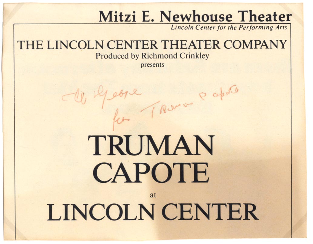 Truman Capote Autograph