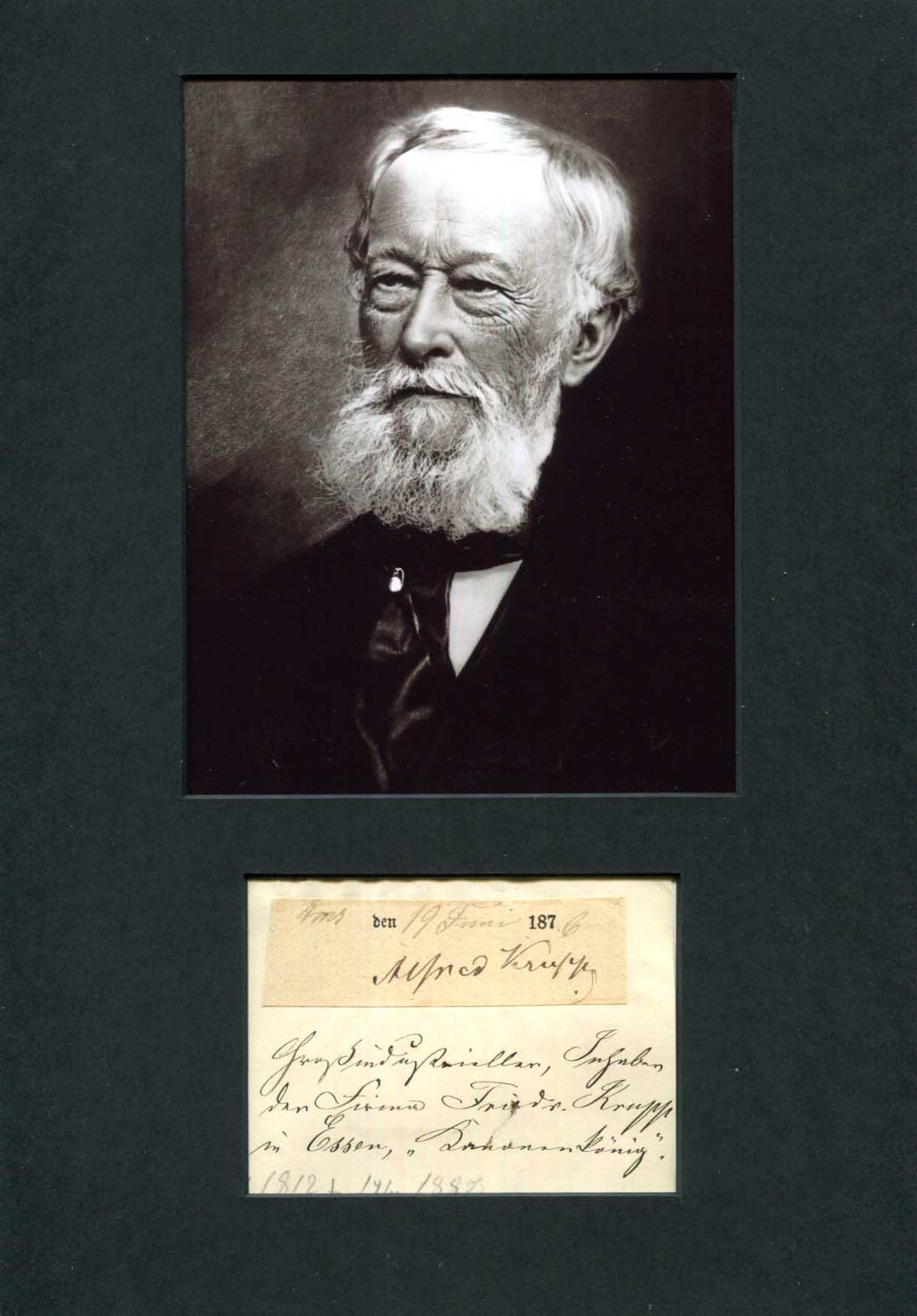 Alfred Krupp Autograph Autogramm | ID 16002824274301
