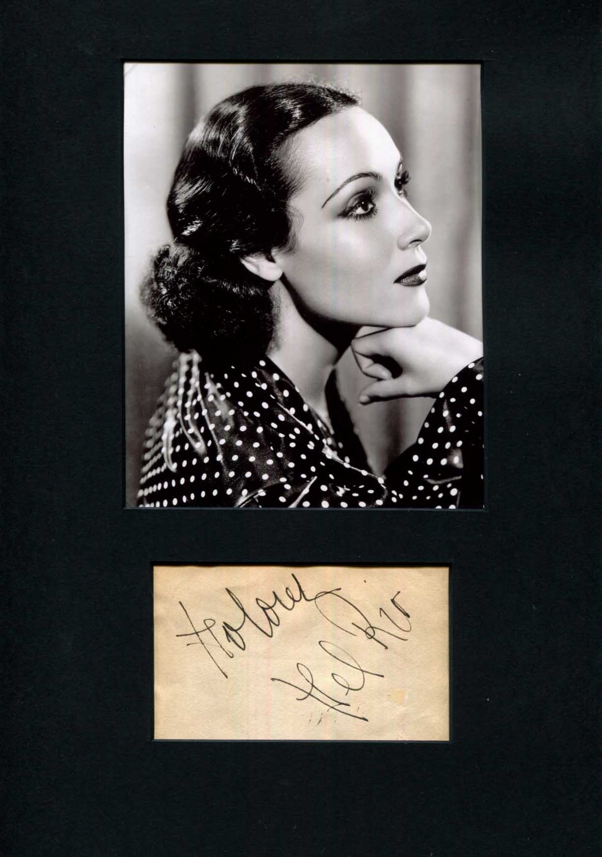 Dolores del Rio Autograph