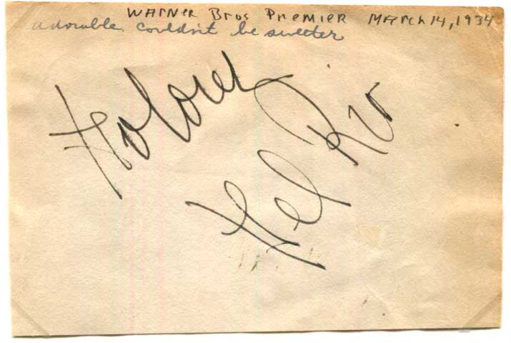 Dolores del Rio Autograph