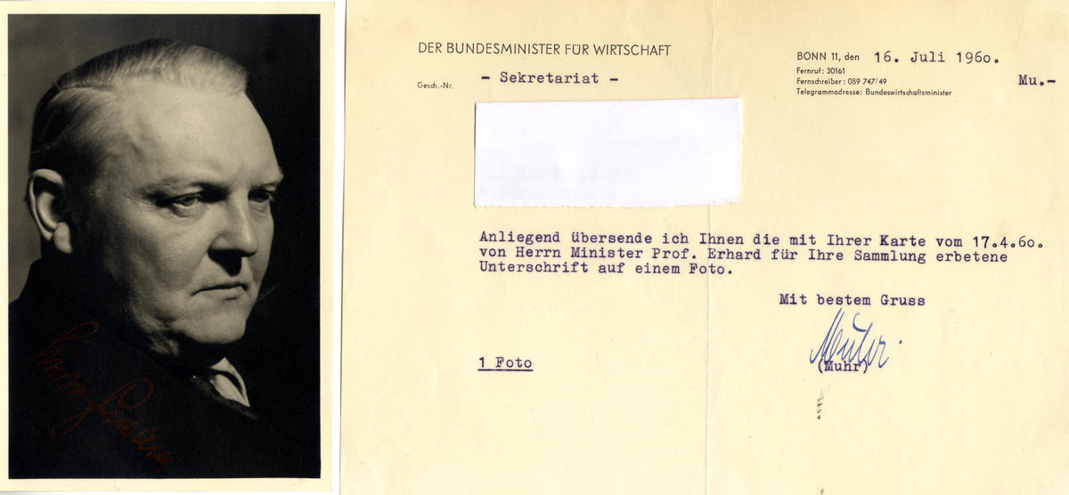 Ludwig Erhard Autograph