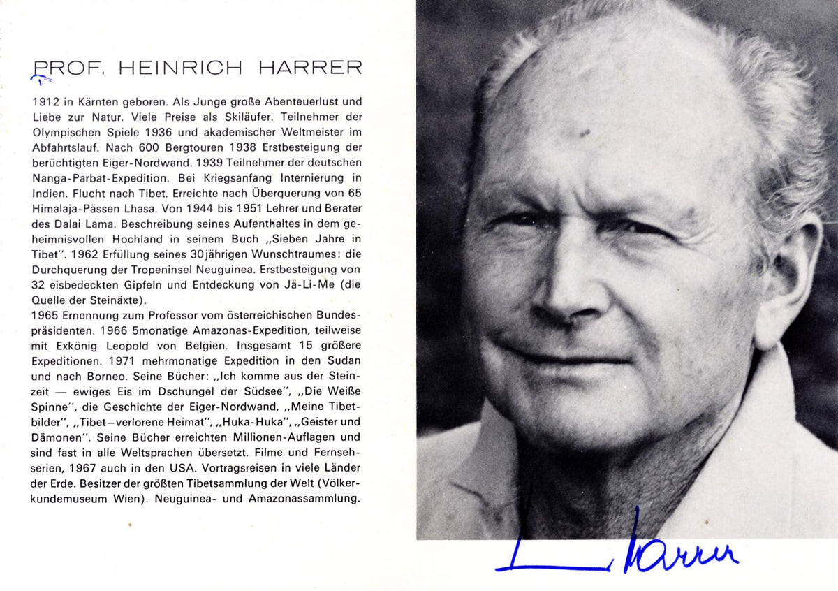 Heinrich Harrer Autograph Autogramm | ID 16049623761277