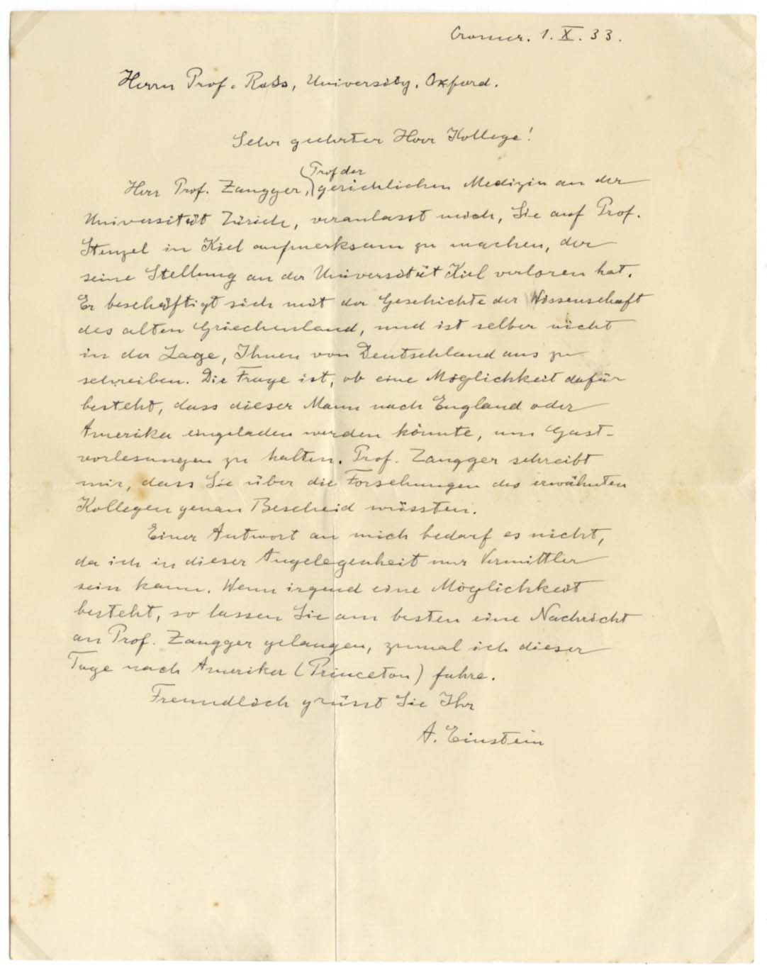 Albert Einstein Autograph Autogramm | ID 8096763805845