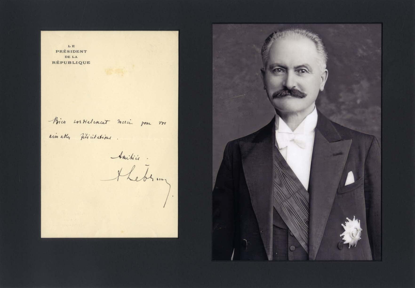 Albert Lebrun Autograph