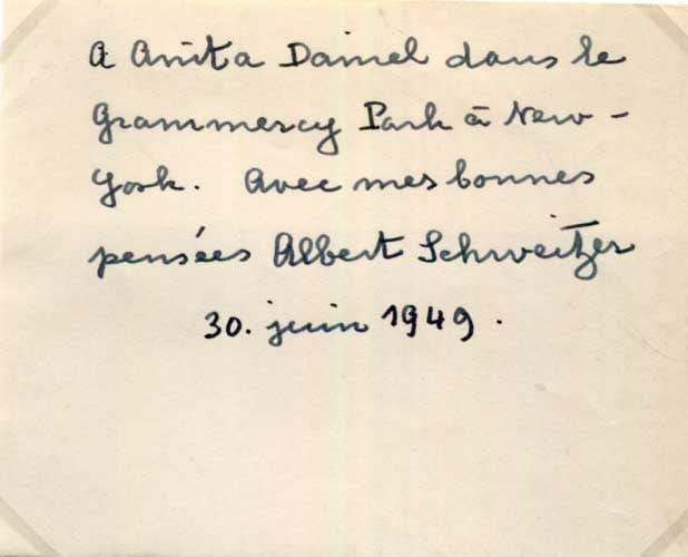 Albert Schweitzer Autograph Autogramm | ID 15281732288893