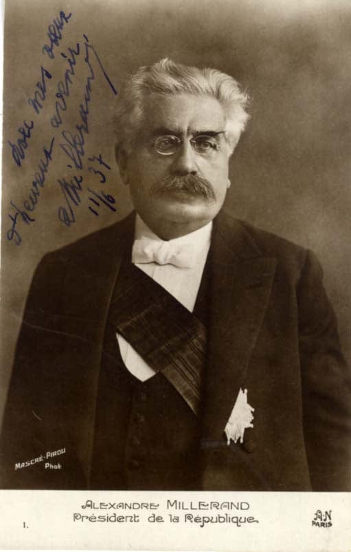 Alexandre Millerand Autograph