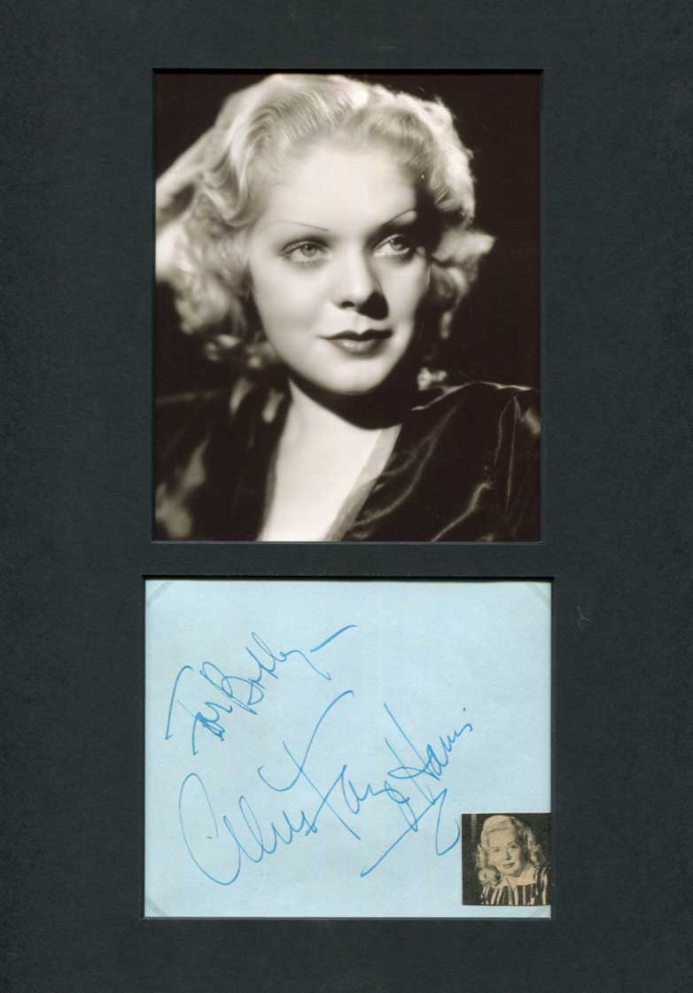 Alice Faye Autograph Autogramm | ID 8464500195477