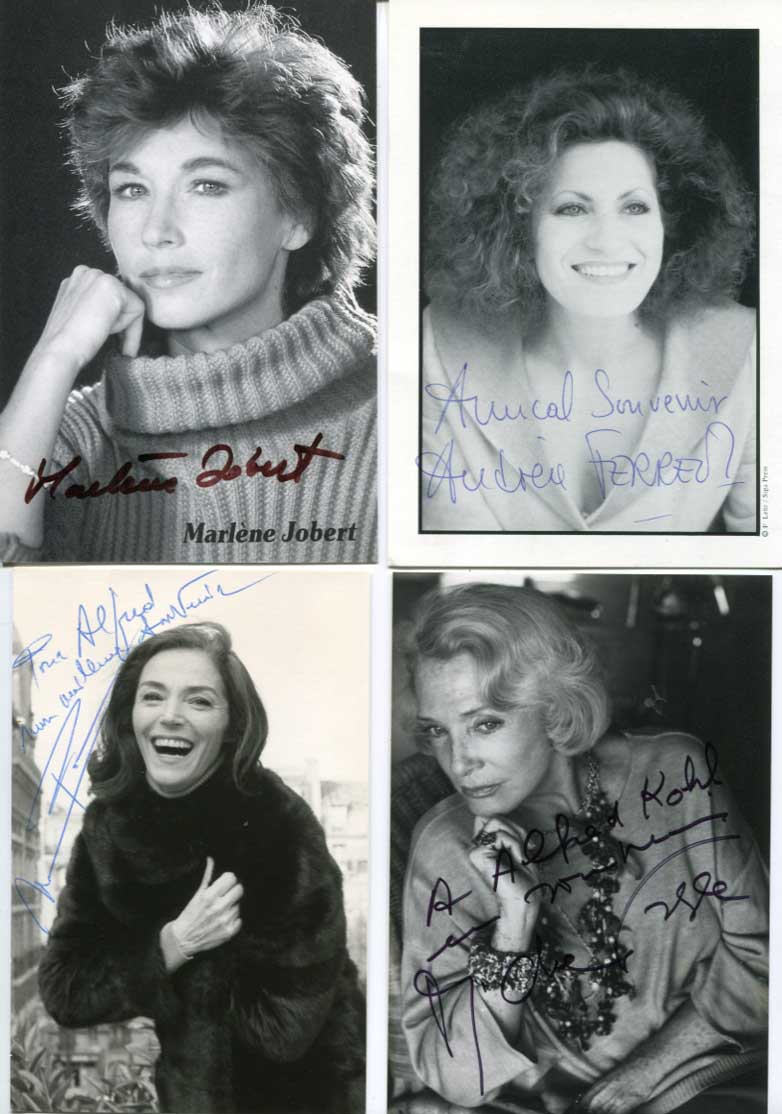 Andre & Marlène & Fanny & Micheline Ferreol & Jobert & Bastien & Presle Autograph Autogramm | ID 8464224026773