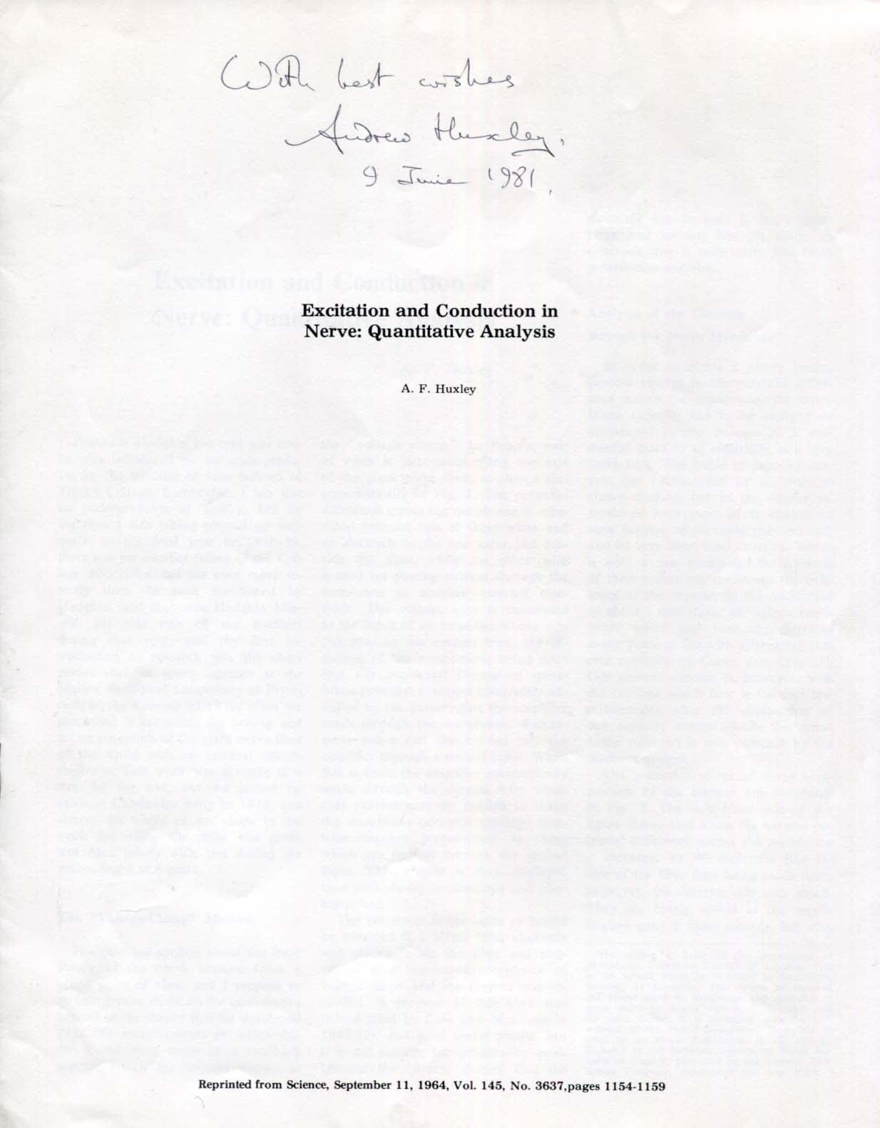 Andrew Huxley Autograph Autogramm | ID 8219146649749