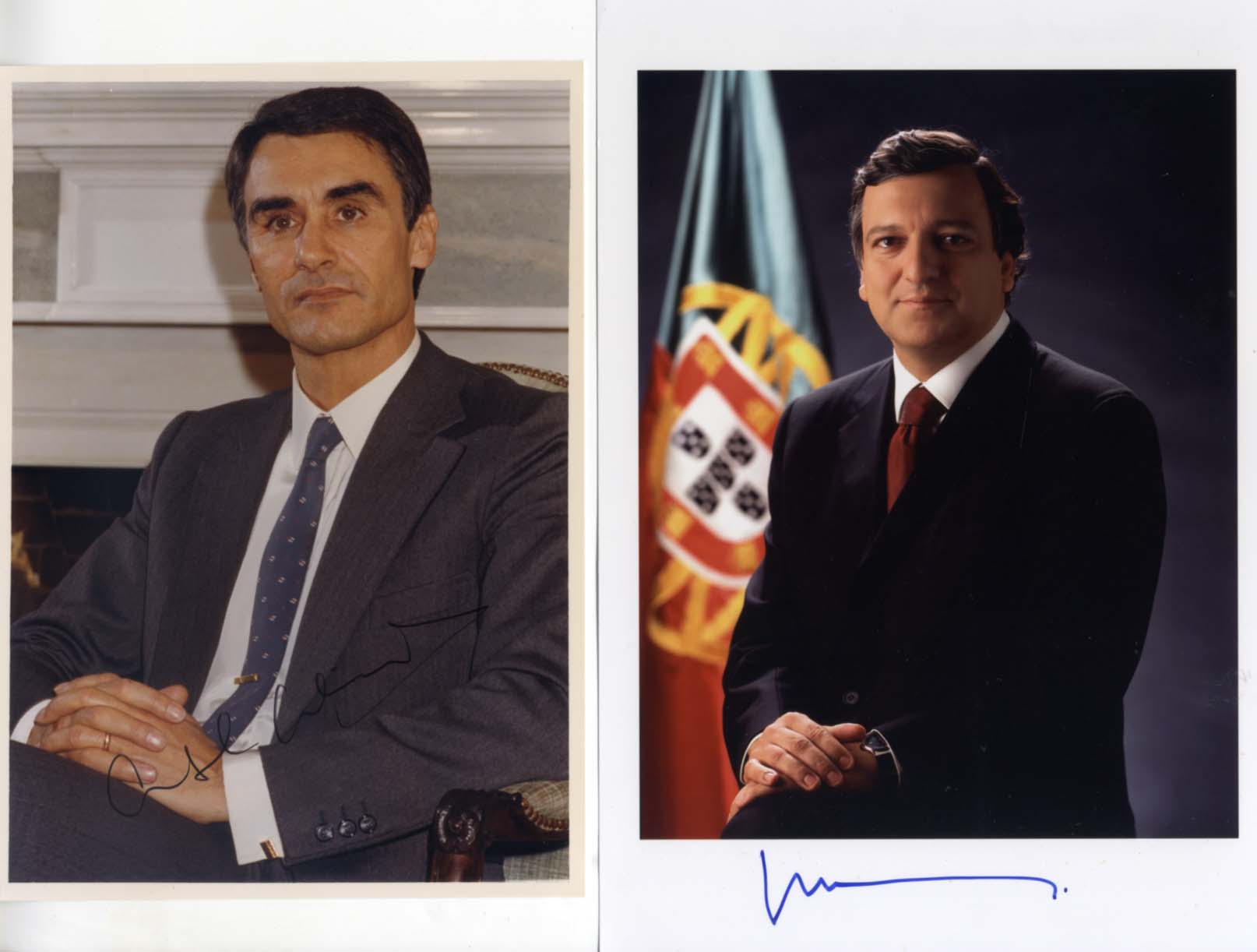 Aníbal Antonio Cavaco &amp; José Manuel Silva &amp; Barroso Autograph Autogramm | ID 8401636524181