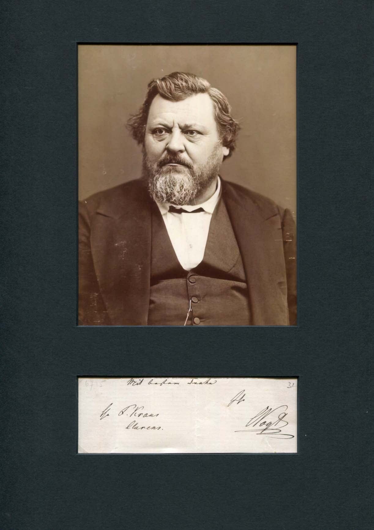 August Christoph Carl Vogt Autograph Autogramm | ID 8141780025493