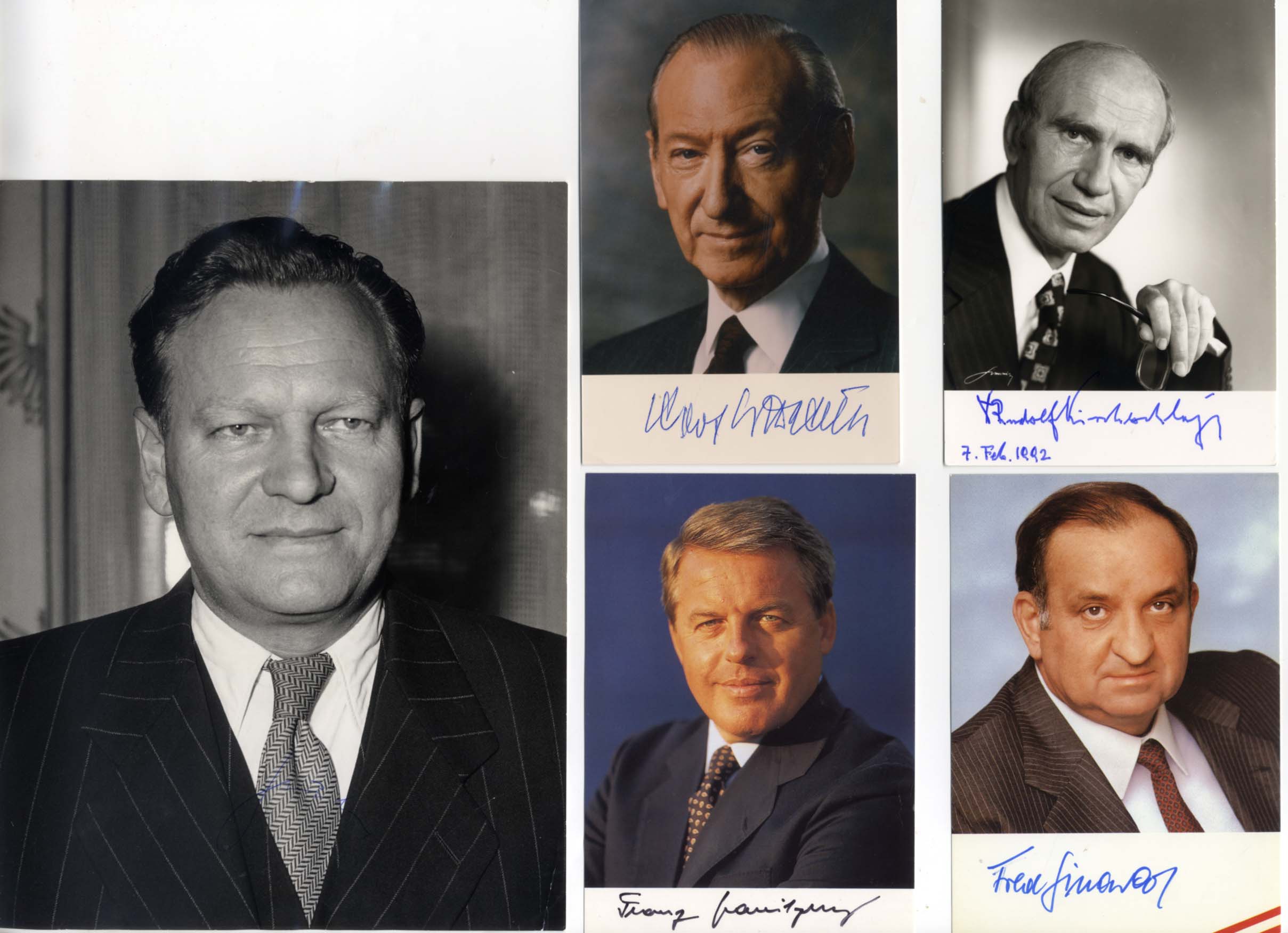 Austrian Politicians Collection (12) Autographs