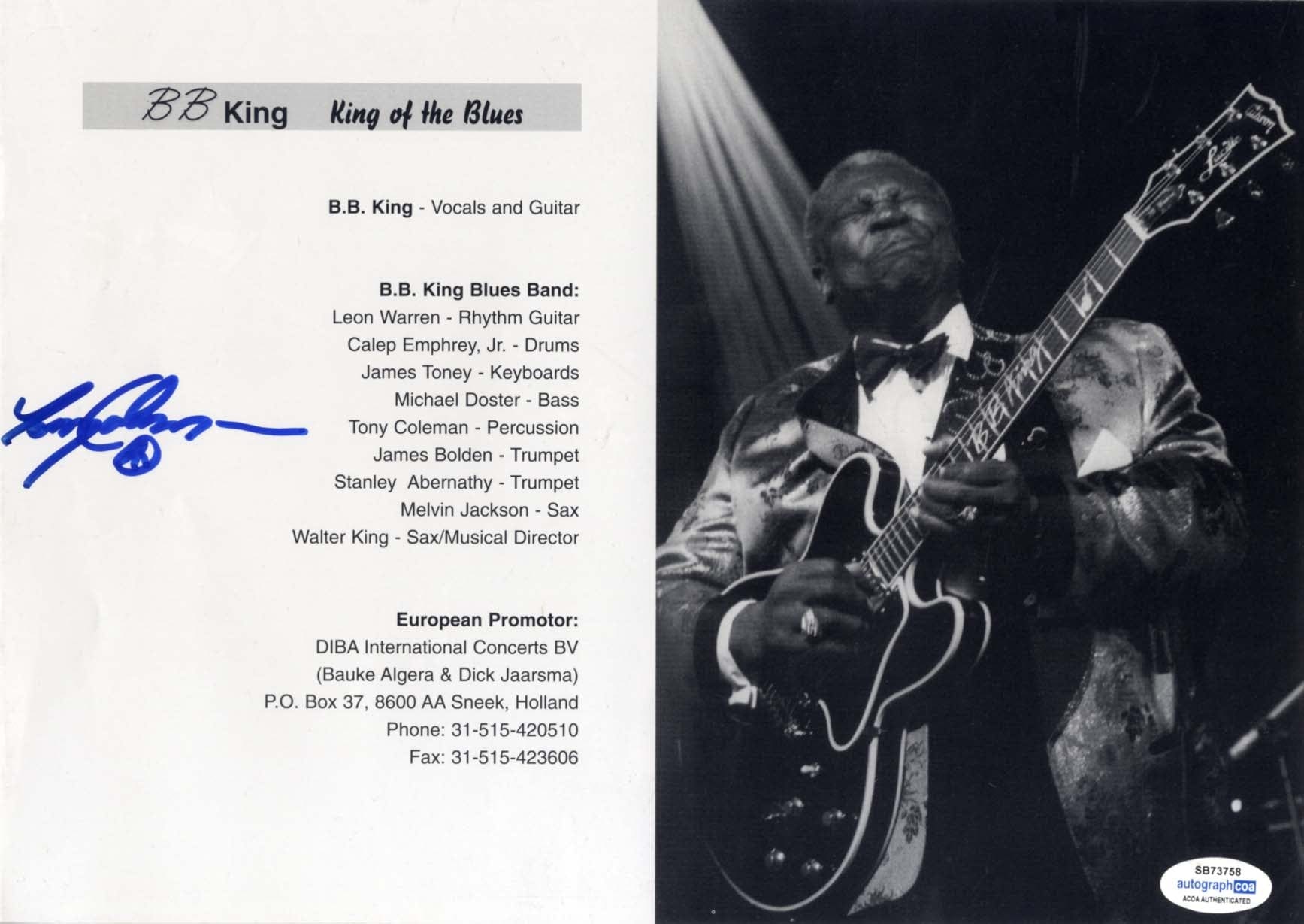 B.B. King Autograph Autogramm | ID 14990490599805