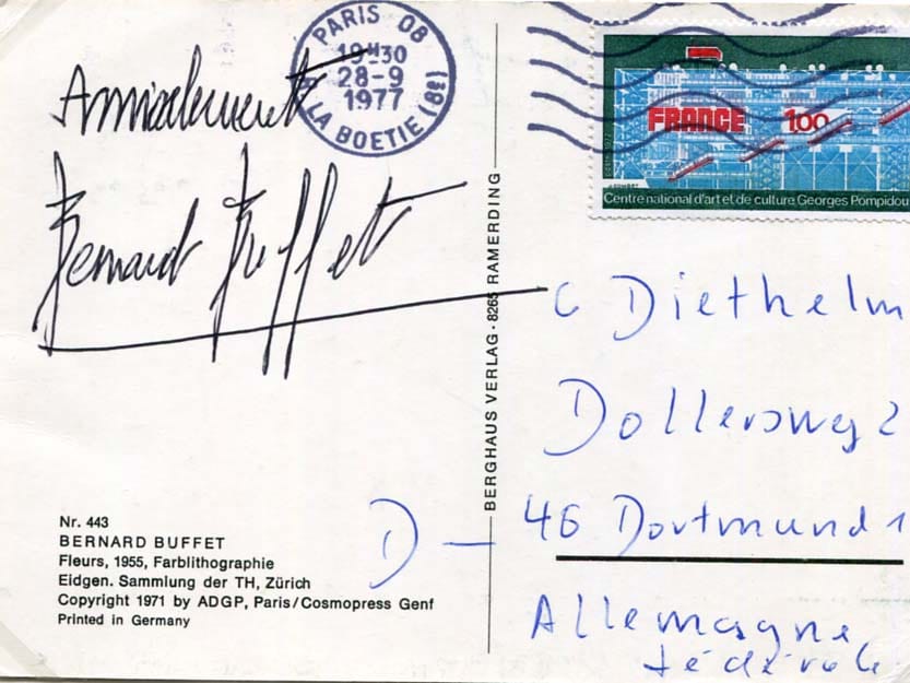 Bernard Buffet Autograph Autogramm | ID 7921230020757