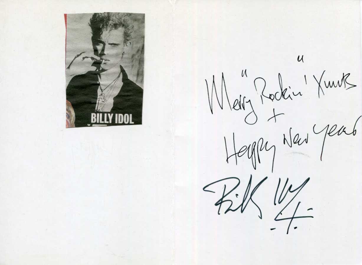 Billy idol signed outlets photo