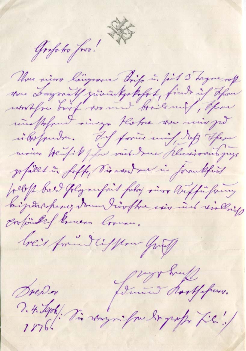 Carl Franz Edmund Kretschmer Autograph Autogramm | ID 8025771212949