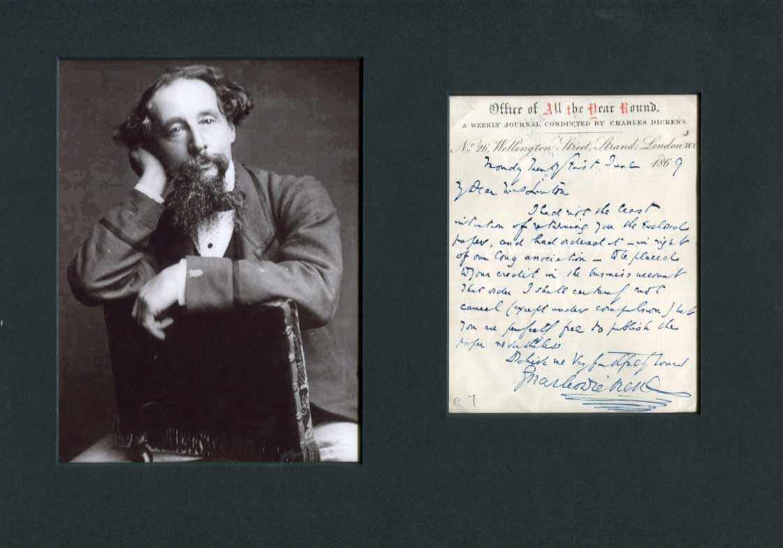 Charles Dickens Autograph Autogramm | ID 8363810357397