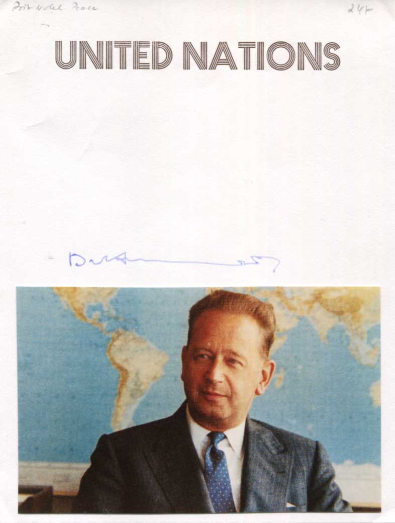 Dag Hammerskjöld Autograph Autogramm | ID 15363240919421