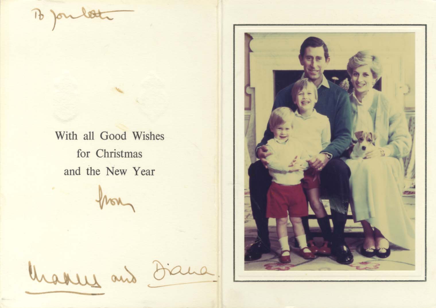 Diana Spencer & Charles III Autographs