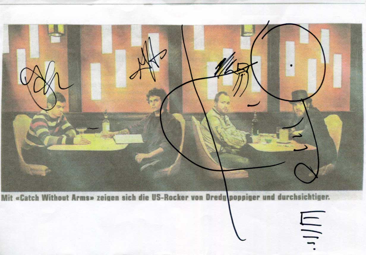 Dredg Autograph Autogramm | ID 8518401851541