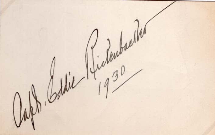 Edward Vernon Rickenbacker Autograph Autogramm | ID 7993819332757