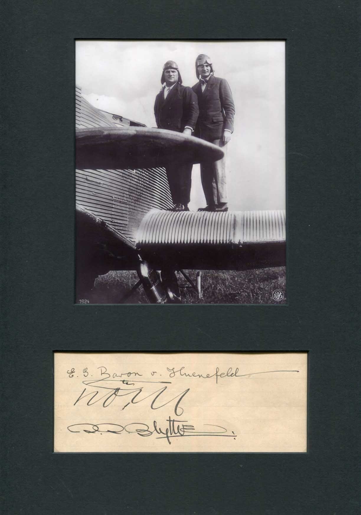 Ehrenfried Günther & Hermann Freiherr von Hünefeld & Köhl Autograph Autogramm | ID 14898645959037