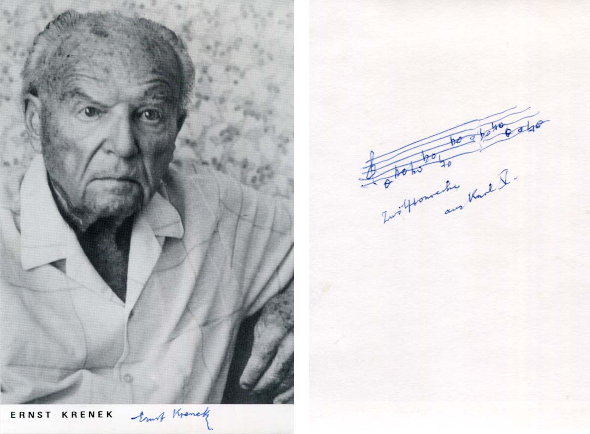Ernst Krenek Autograph Autogramm | ID 8142549221525