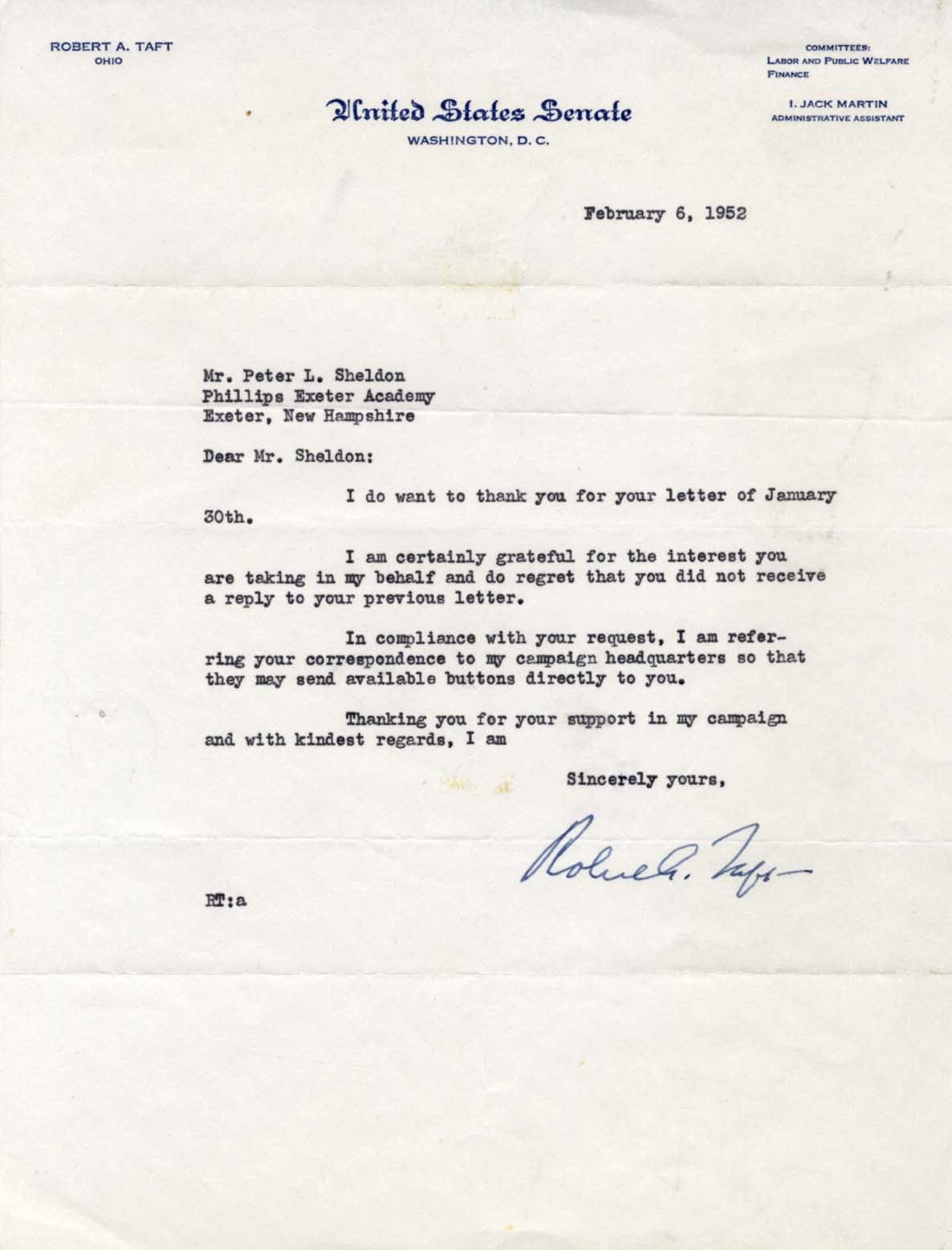 Estes & Robert & Leverett & Margaret Chase Kefauver & Taft & Saltonstall & Smith Autograph Autogramm | ID 8534298853525