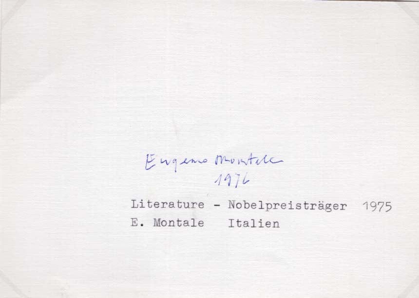 Eugenio Montale Autograph Autogramm | ID 8301645791381