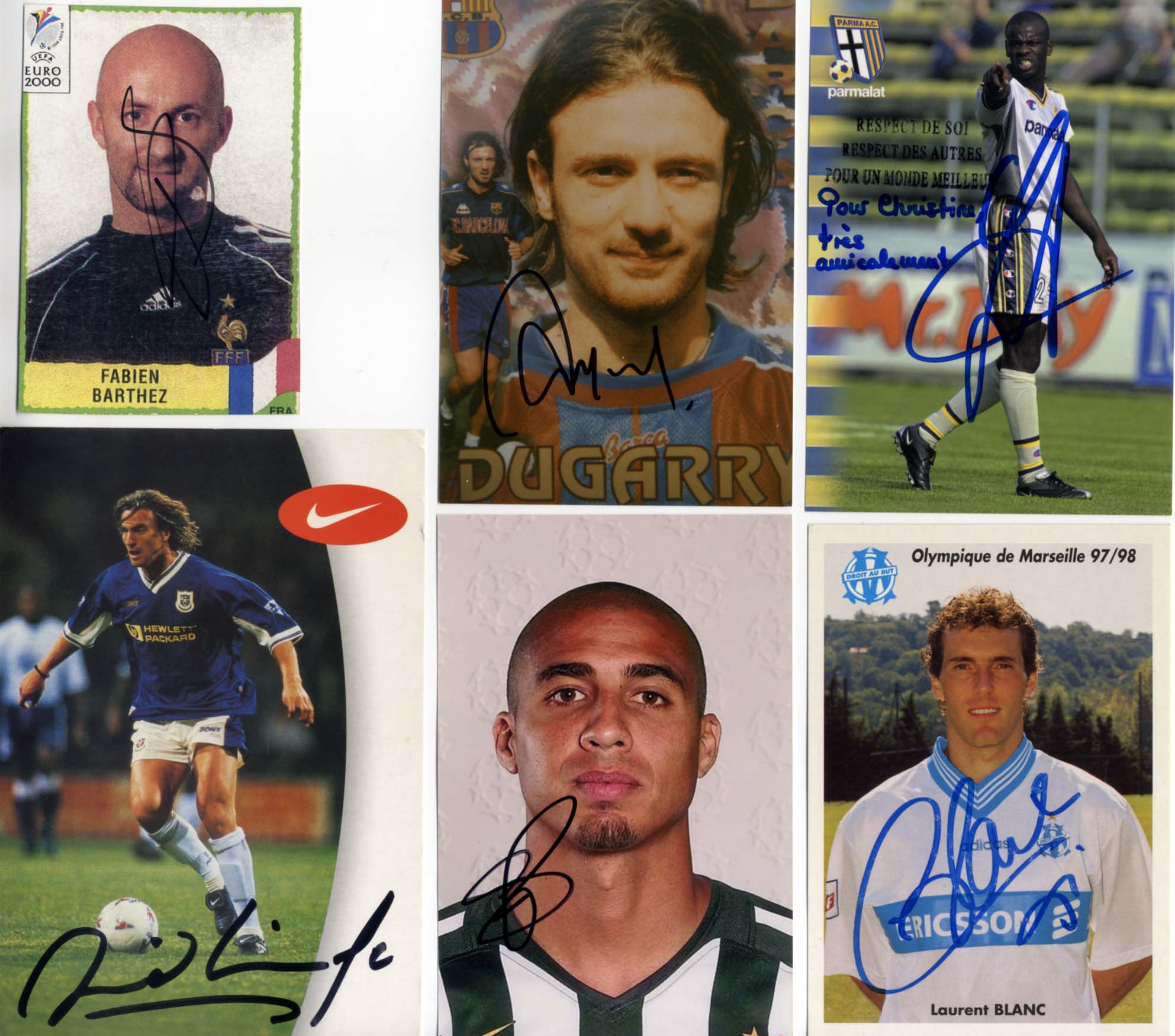 Fabien & Lilian & others Barthez & Thuram & others Autograph Autogramm | ID 14902189457789