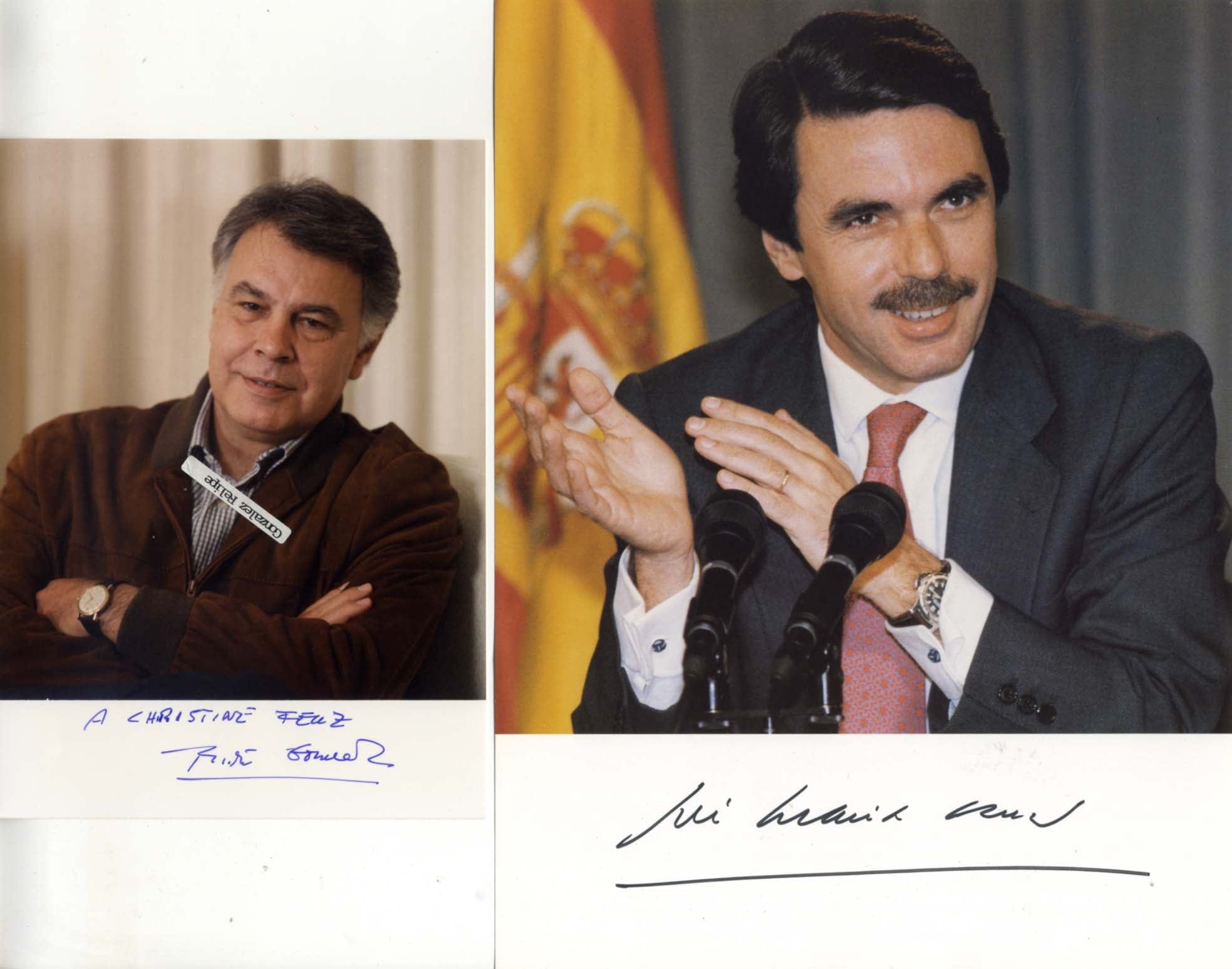 Felipe &amp; José María González &amp; Aznar Autograph Autogramm | ID 8401599398037
