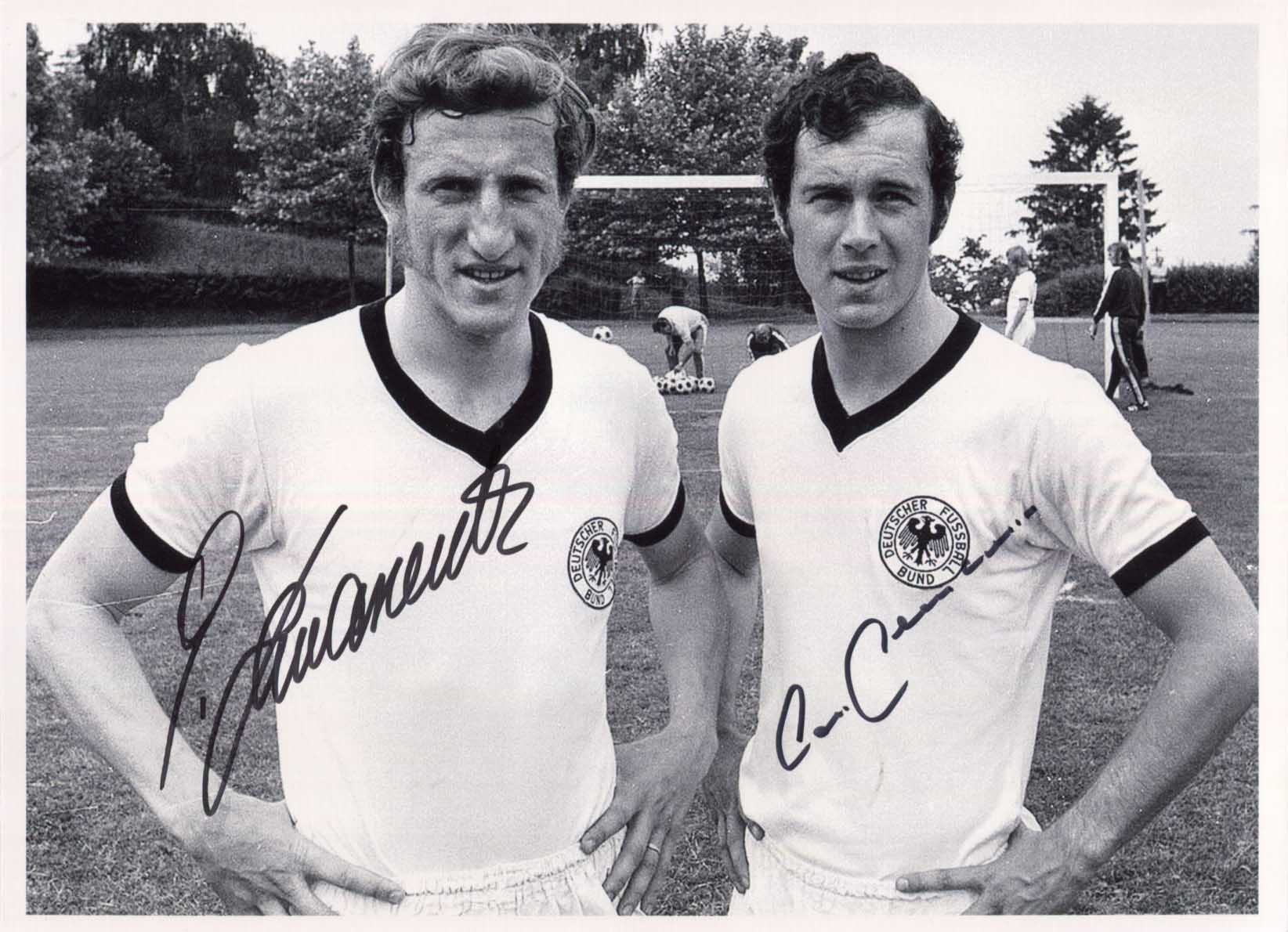 Franz & Georg Beckenbauer & Schwarzenbeck Autograph Autogramm | ID 14676806631805