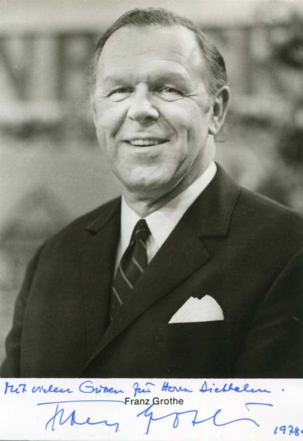 Franz Grothe Autograph Autogramm | ID 8142563475605