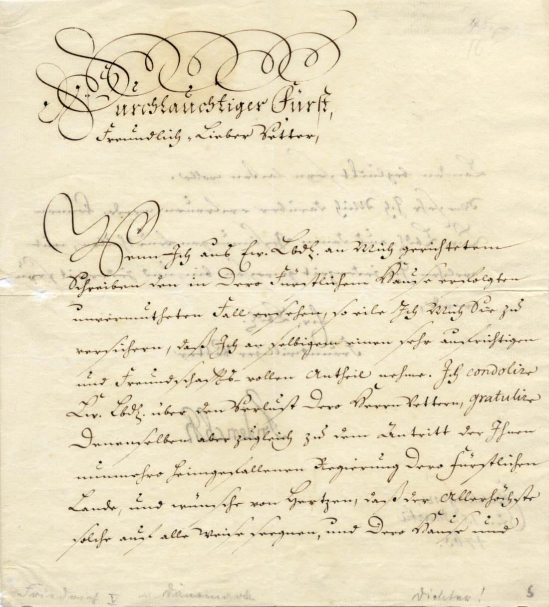 Frederick V of Denmark Autograph