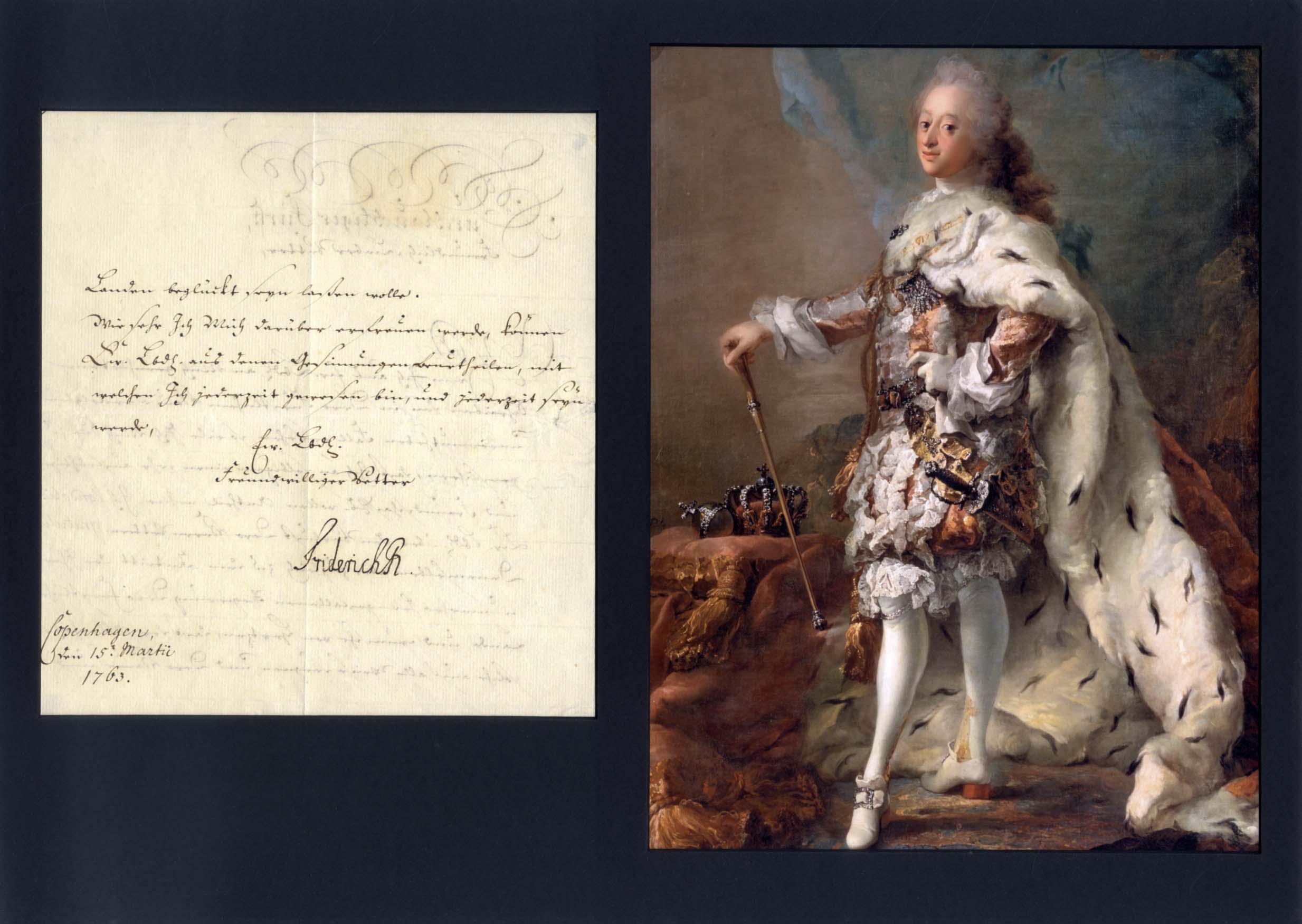 Frederick V of Denmark Autograph