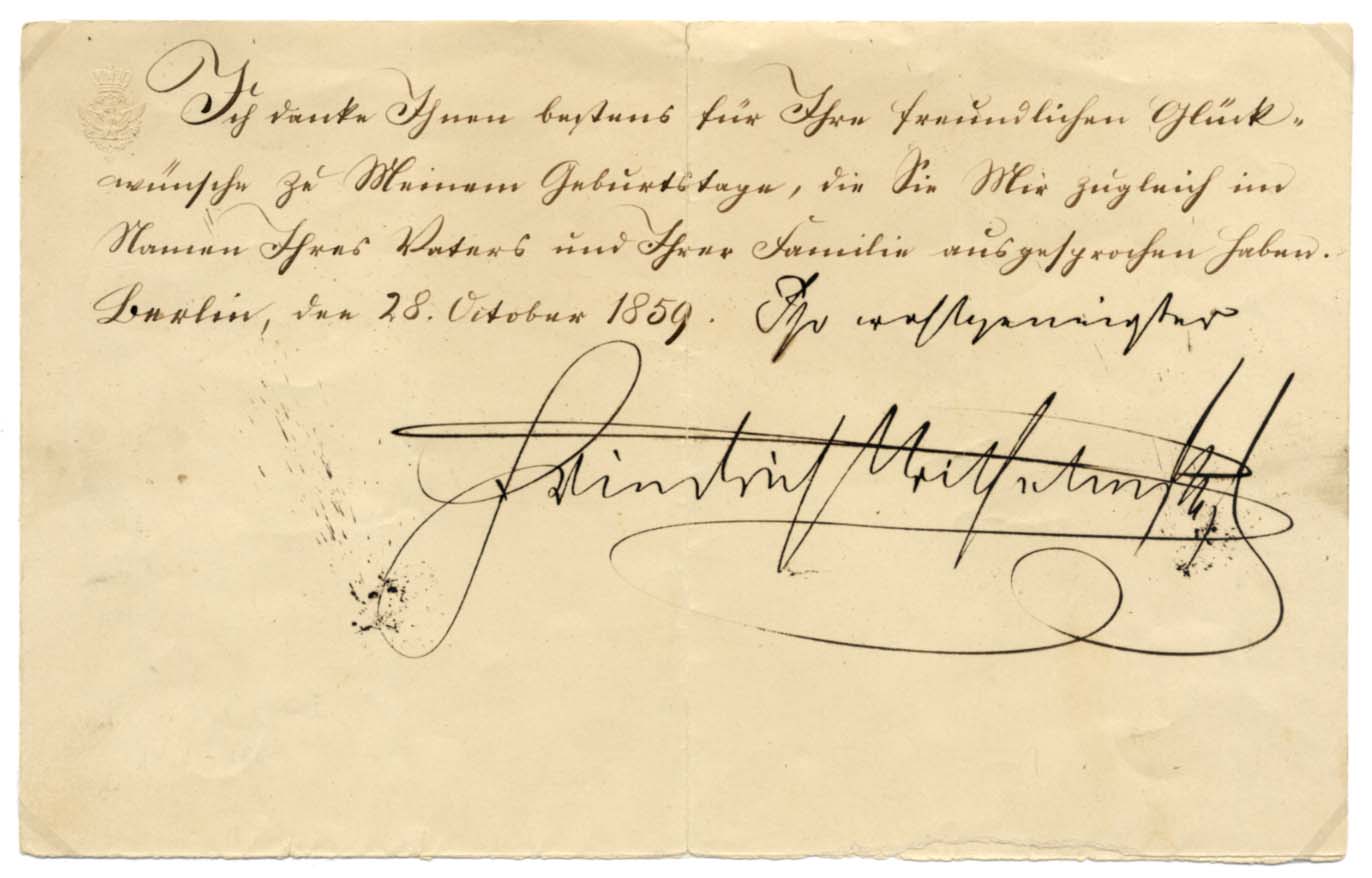 Friedrich Wilhelm Nikolaus Karl FREDERICK III of Prussia Autograph Autogramm | ID 8290405122197