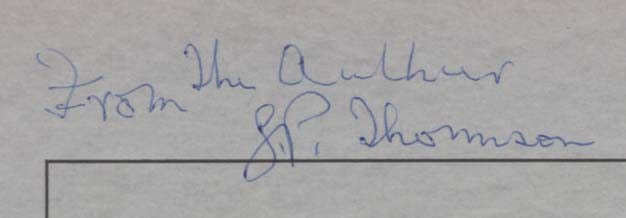 George Paget Thomson Autograph Autogramm | ID 8421639258261