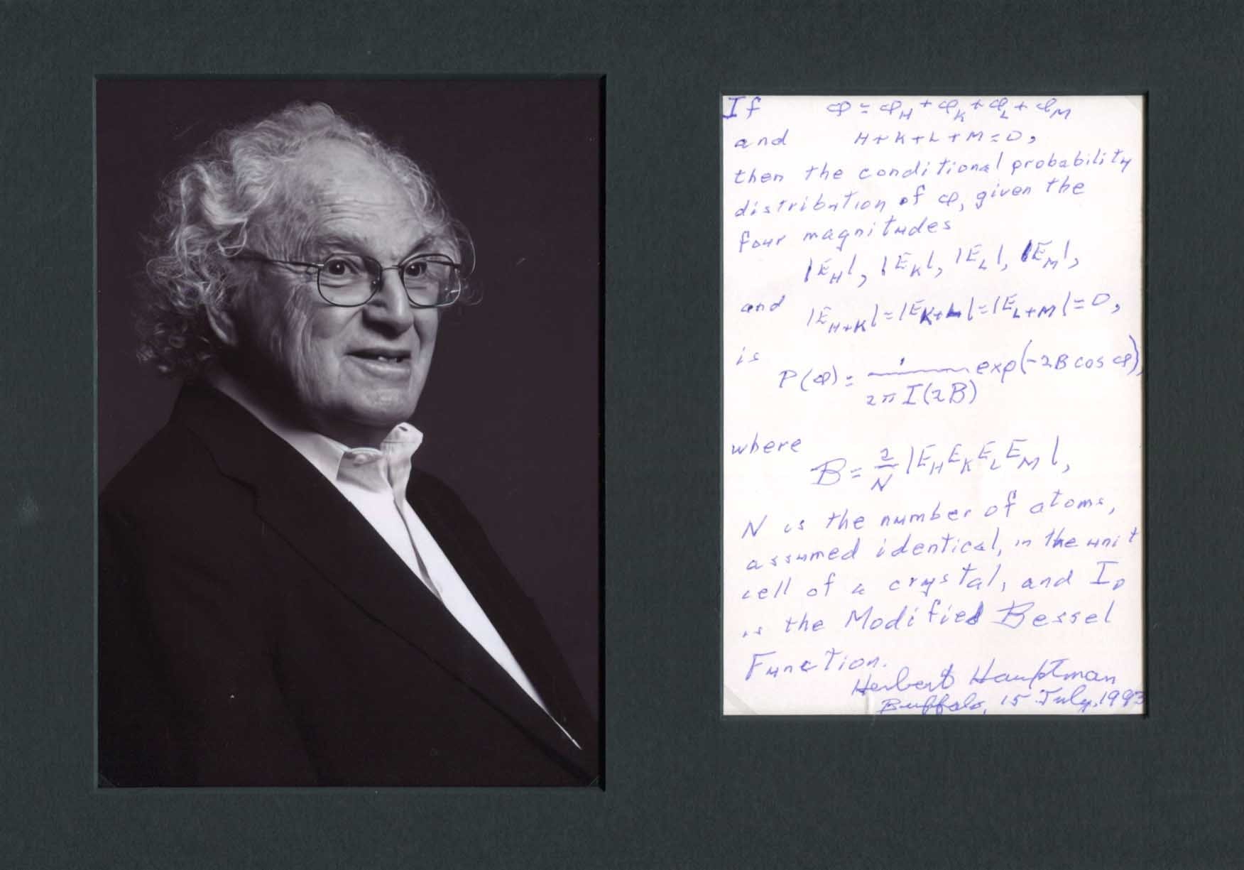 Herbert A. Hauptman Autograph