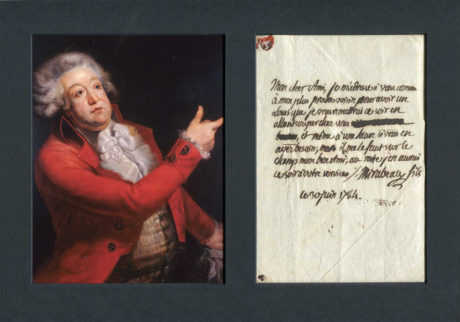 Honoré Gabriel Riqueti, Comte de Mirabeau Autograph