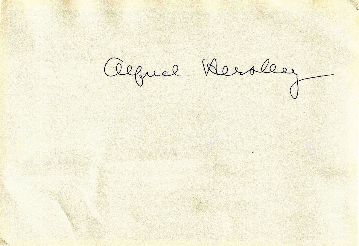 Alfred Day Hershey Autograph Autogramm | ID 16065559691645