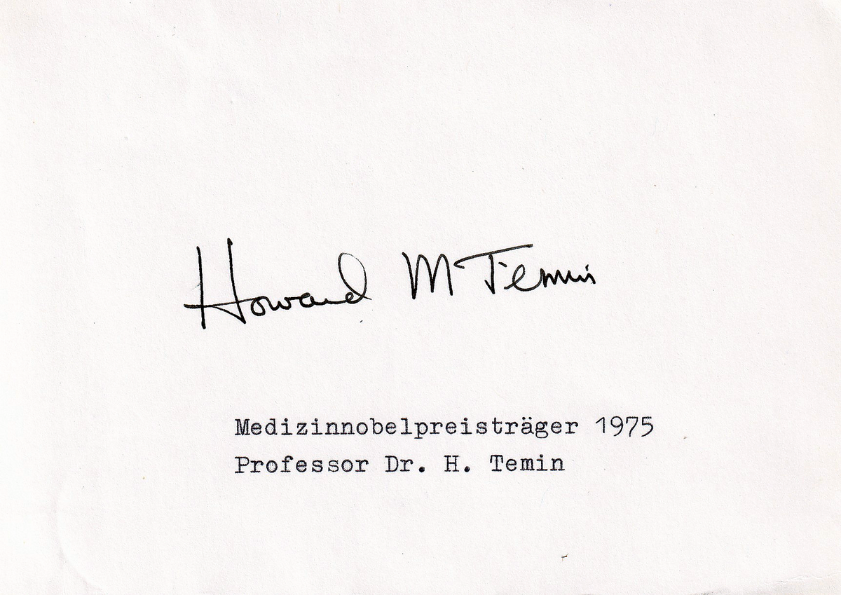 Howard Martin Temin Autograph Autogramm | ID 16065241645437