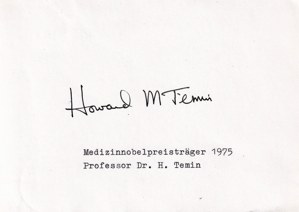 Howard Martin Temin Autograph Autogramm | ID 16065241645437